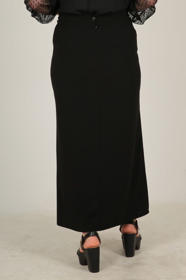 Nevrürlü Pileli Büyük Beden Anne Eteği